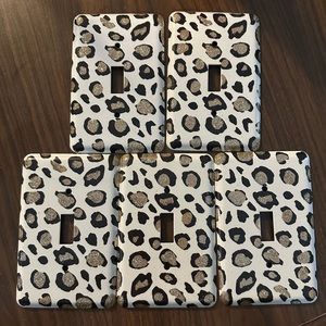 5 Leopard Print Light Switch Covers